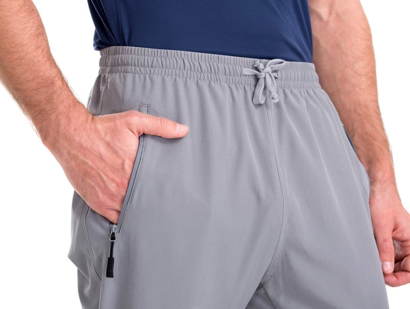 clothin Mens Workout Athletic Pants Elastic-Waist Drawstring Pants for Sport Exercise Travel,Quick-Dry,Stretchy,Light Grey,XL(37-41W x 32L) - Image 5